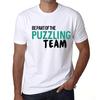 Men’s Vintage Tee Shirt Graphic T Shirt Be Part of The Puzzling Team White