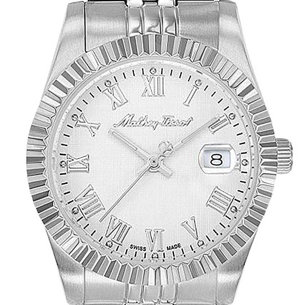 Mathey-Tissot Mathy III Roman нержавеющая сталь белый циферблат кварцевые женские часы D810ABR