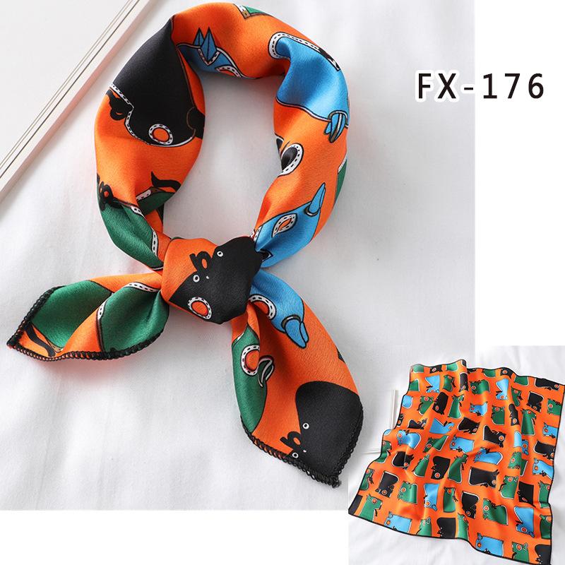 50 * 50cm Spring And Autumn Silk Scarves Versatile Decoration Professional Small Square Scarves Neck Protection Binding Bag