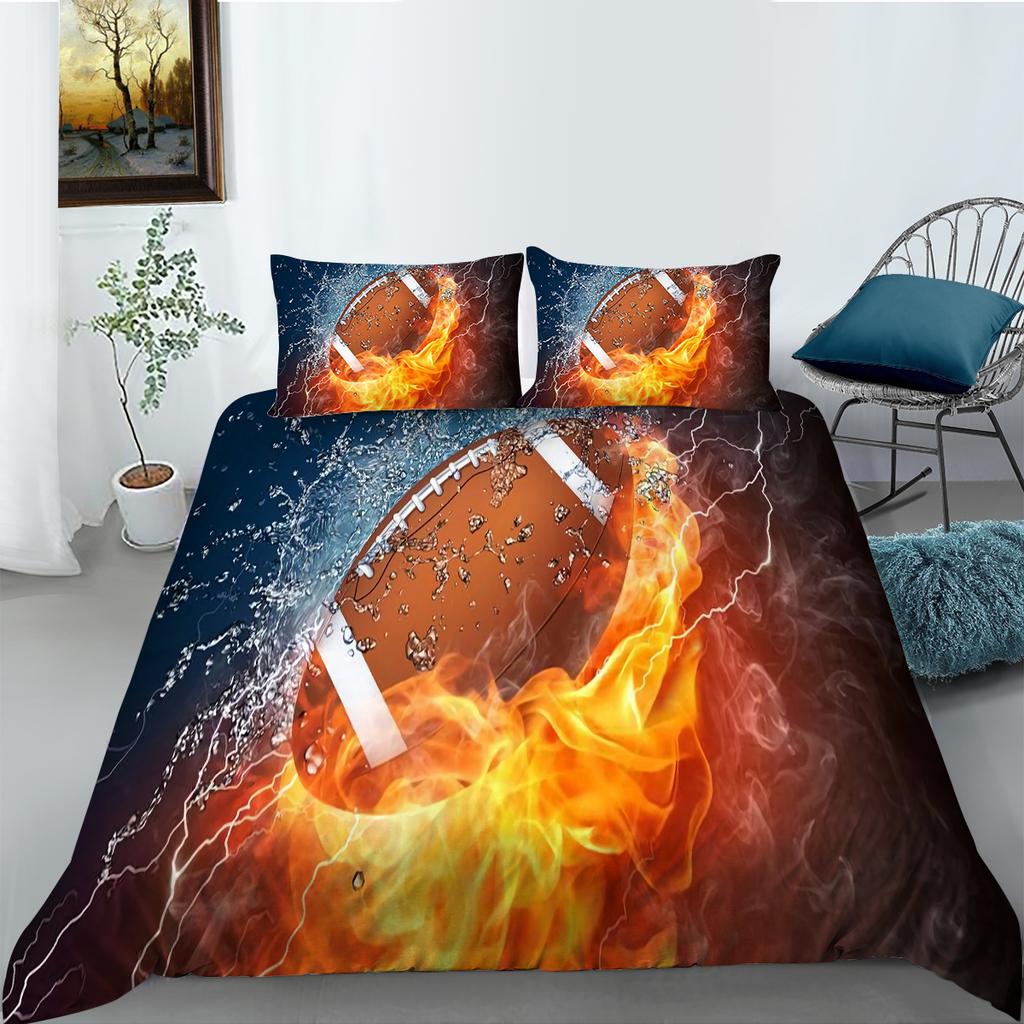 Комплект постельного белья на спортивную тематику, футбольные и другие спортивные серии, пуховые пододеяльники и наволочки с принтом, полноразмерное украшение для дома в Австралии, ЕС, США и Германии.