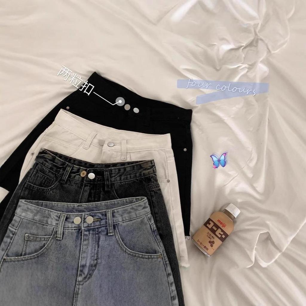 High Waist Ripped Denim Shorts - Women's Summer 2025 A-Line Hot Pants
