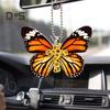 Золотая бабочка, акриловое подвесное украшение для автомобиля, идеально подходит для вечеринок, дней рождения, Рождества, украшения для дома, автомобиля