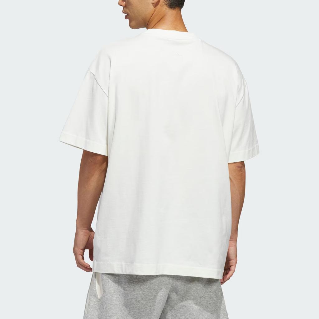 Adidas Хлопковая футболка с коротким рукавом для спорта и комфорта, баскетбольная майка унисекс, топы JZ9528