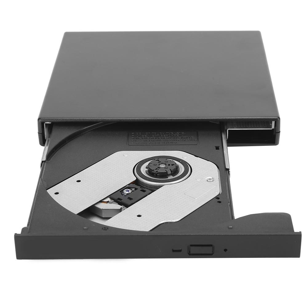Внешний оптический привод USB2.0 Высокоскоростной портативный DVD-привод для ноутбукаЧерный