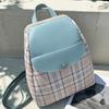 Plaid Backpack Student Backpack Outdoor Large Capacity Backpack