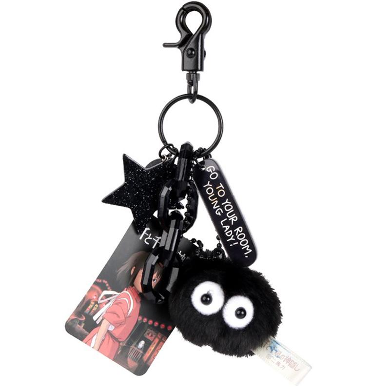 Black Coal Elf Keychain Spirited Away Hayao Miyazaki My Neighbor Totoro Briquett