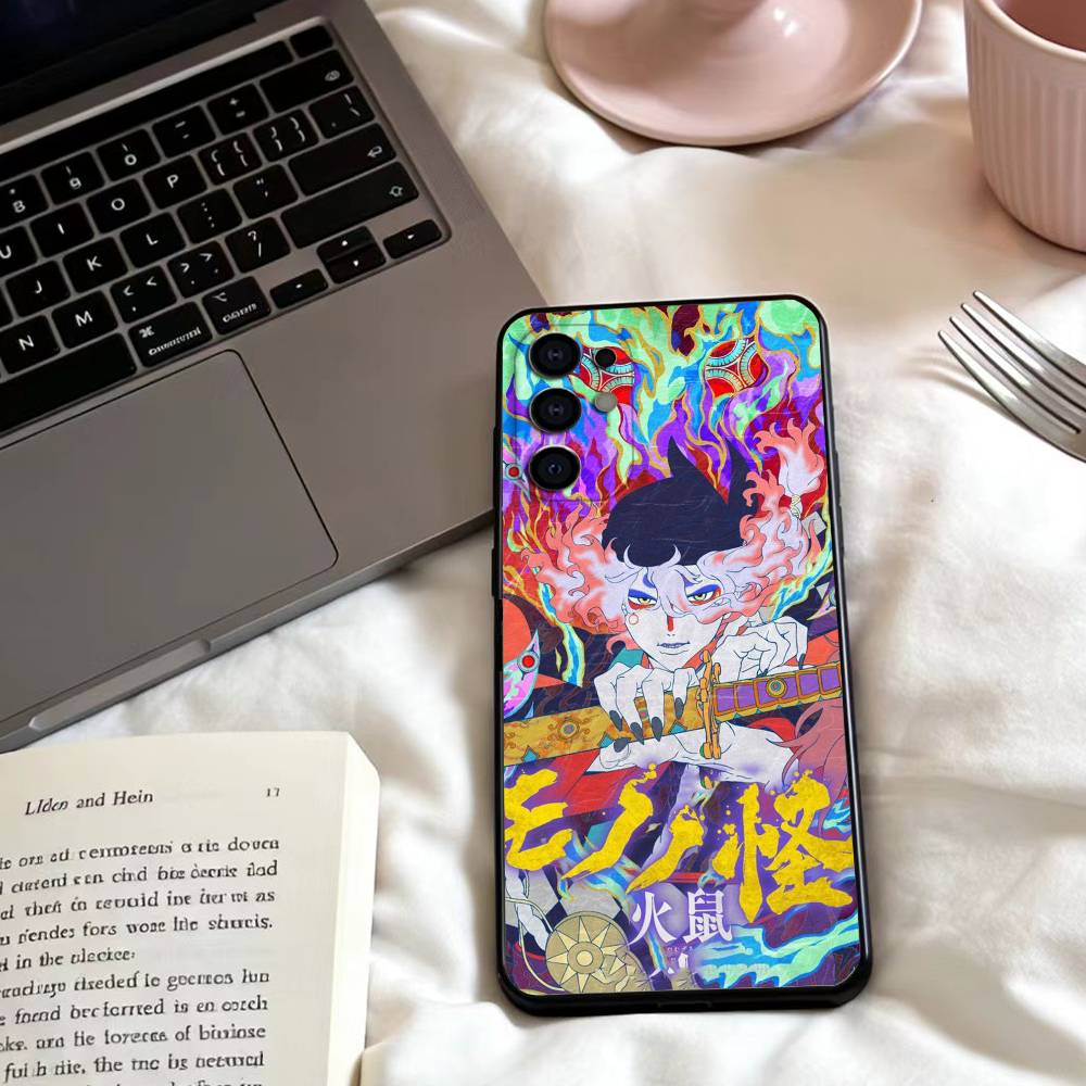 M-MONONOKE ГЛАВА ПЕПЕЛ ЯРОСТИ Чехол для телефона для Samsung S25,24,23,22,30,21,10,9,Ultra,Plus,Lite,FE,4,5 G Мягкий черный чехол