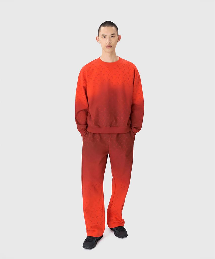 MARINE SERRE (U) Moon Faded Fleece Sweatpants Red Moon Faded Fleece Sweatpants Rd10 Red