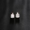 RAKOL Sapphire Color Geometric Square Zircon Stud Earrings for Women