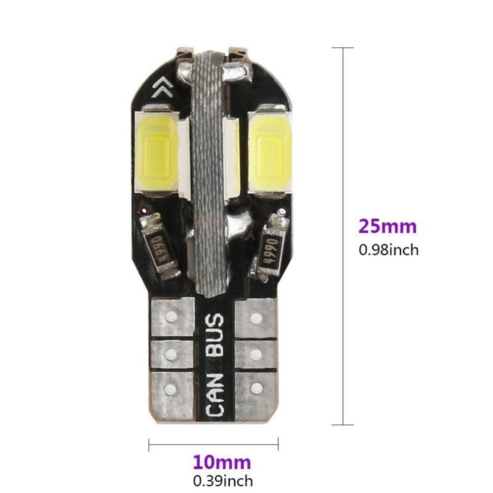 10Pcs/set Super Bright W5W T10 LED Bulbs DC 12V Auto Signal Lamp Car Interior Dome Lights Auto Bulb