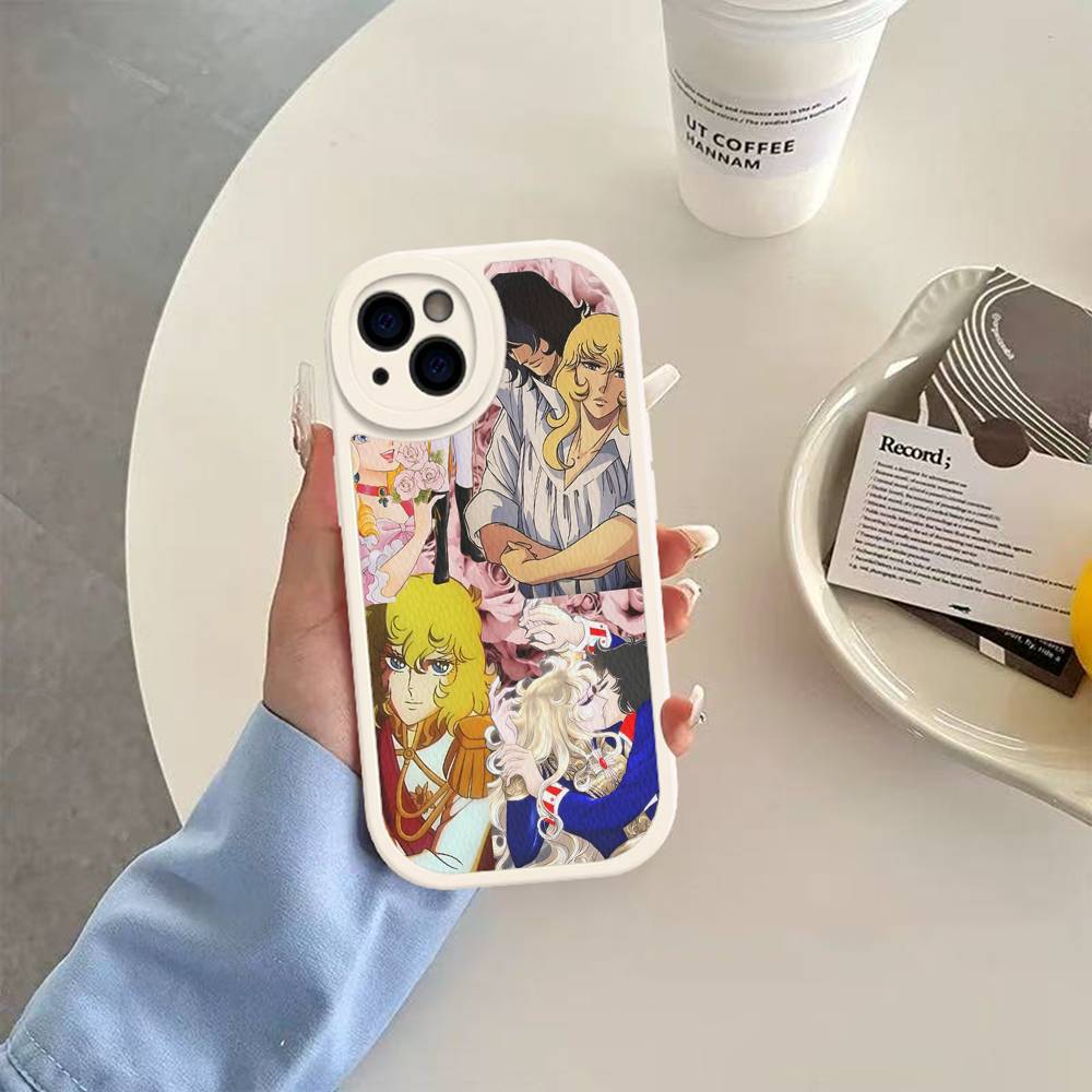 Роза В-Версаль Леди Оскар Для IPhone 16 15 14 16E 13 12 11 Pro Max Plus Телефон Кожаный Чехол
