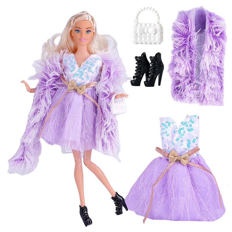 New Dress For Dolls Fashion Coat Mermaids Shinny Sequin Fish Tail Gown Lace Skirt Gown Clothes For Baby Doll Christmas Toys Gift