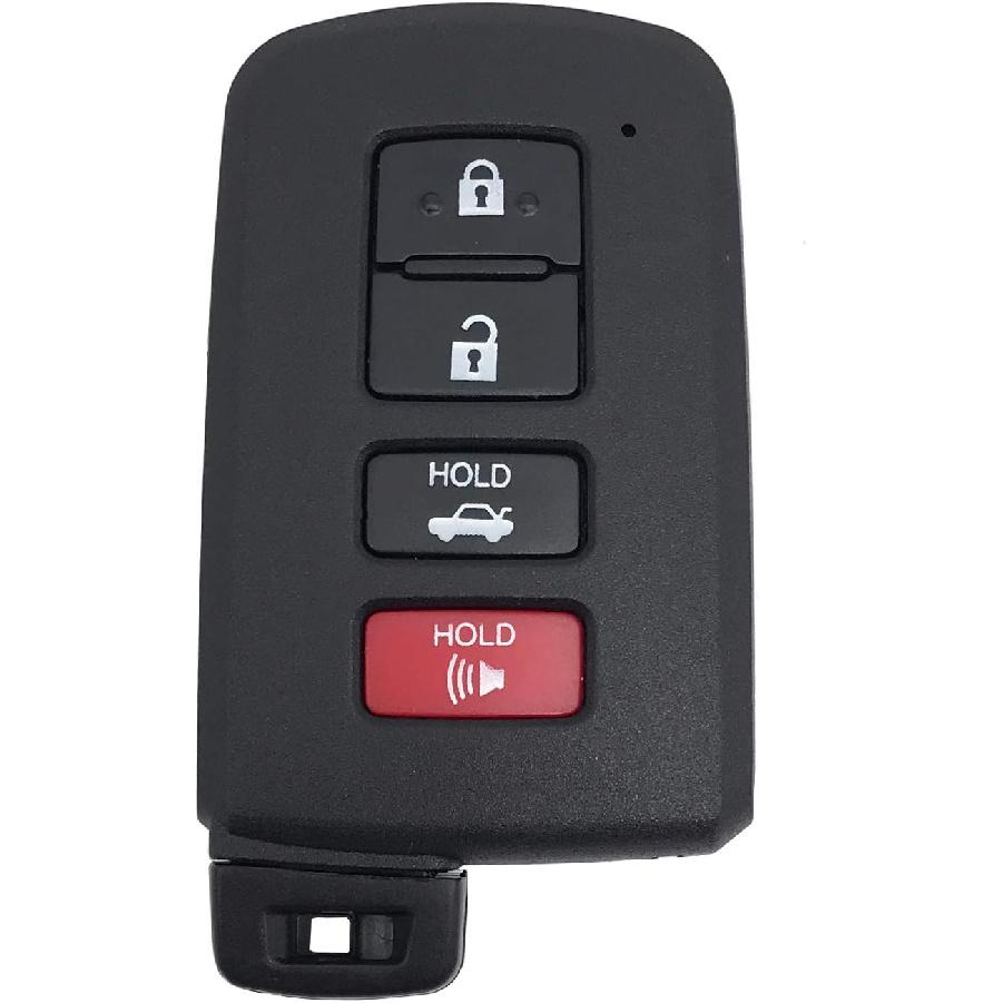 4 Button Replacement Key Fob Shell Case fit for Toyota Avalon Camry Corolla RAV4 Highlander Sequoia 2011 2012 2013 2014 2015 2016 2017 2018  Keyless