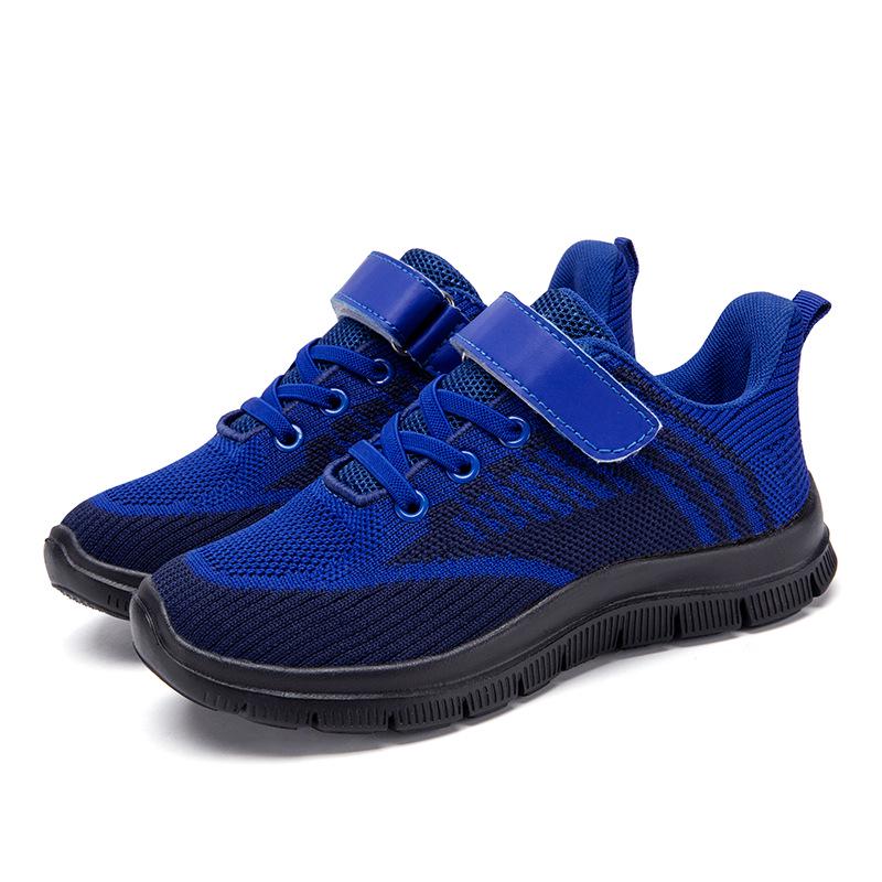 Детские летние дышащие кроссовки Flyknit с цветовыми блоками для школы - Модные и удобные для мальчиков и девочек