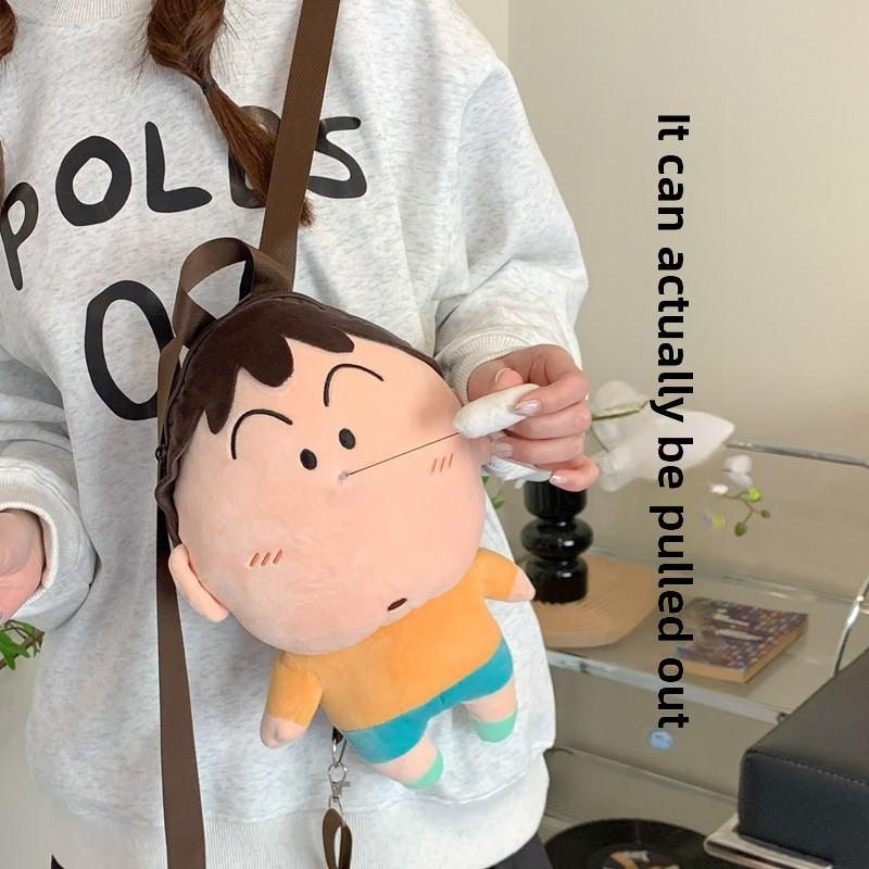 Плюшевый рюкзак Crayon Shin Cartoon Chan Бучан Сопливый Дизайн Можно Вытащить