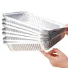 10Pcs Reusable Food Tin Foil Tray 6/7/8 Inch Air Fryer Tray Durable Aluminum Foil Box