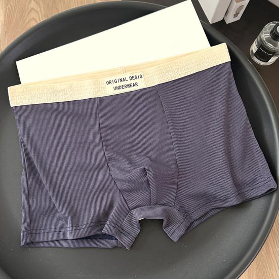 Мужское нижнее белье боксеры средней посадки, шорты с высокой эластичностью, трусы с принтом букв, U-образные, дышащее нижнее белье для повседневной носки