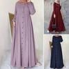 Plus Size Loose Long Robe Dress for Spring and Autumn - Elegant Commuter Fashion
