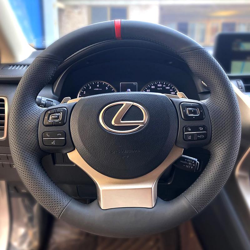 Чехол на руль автомобиля для Lexus Is 200t 250 300 350 F Sport RC 350 CT 200h / NX, обмотка руля из углеродного волокна и кожи