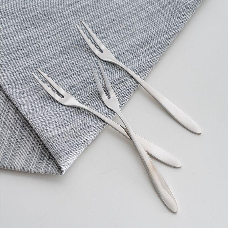 Stainless Steel West Tableware Fruit Forks Elegant Small Sized Snack Cake Dessert Utensils