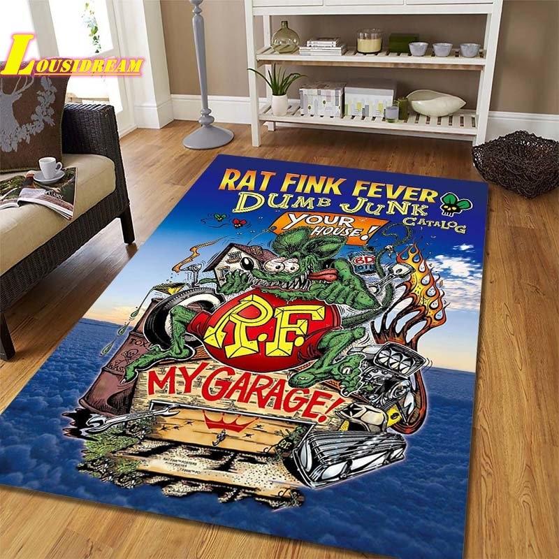 Коврик в стиле крыса в стиле фанк, детский игровой ковер для ползания, ковер для гостиной, спальни, кухни, ванной комнаты, балкона, противоскользящий коврик, реквизит для фотосъемки
