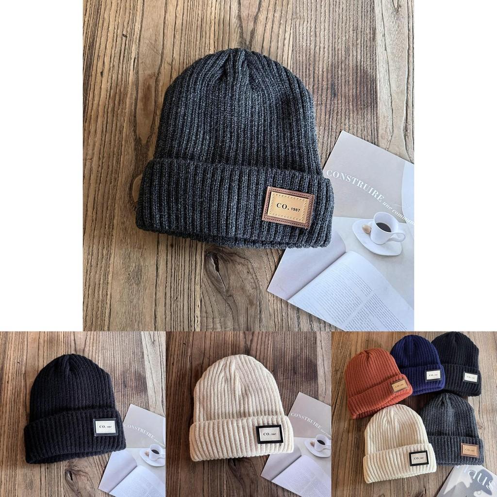 Style Woolen Beanie For Women And Men Thick Knit Cap With Wind Resistance For Autumn And Winter