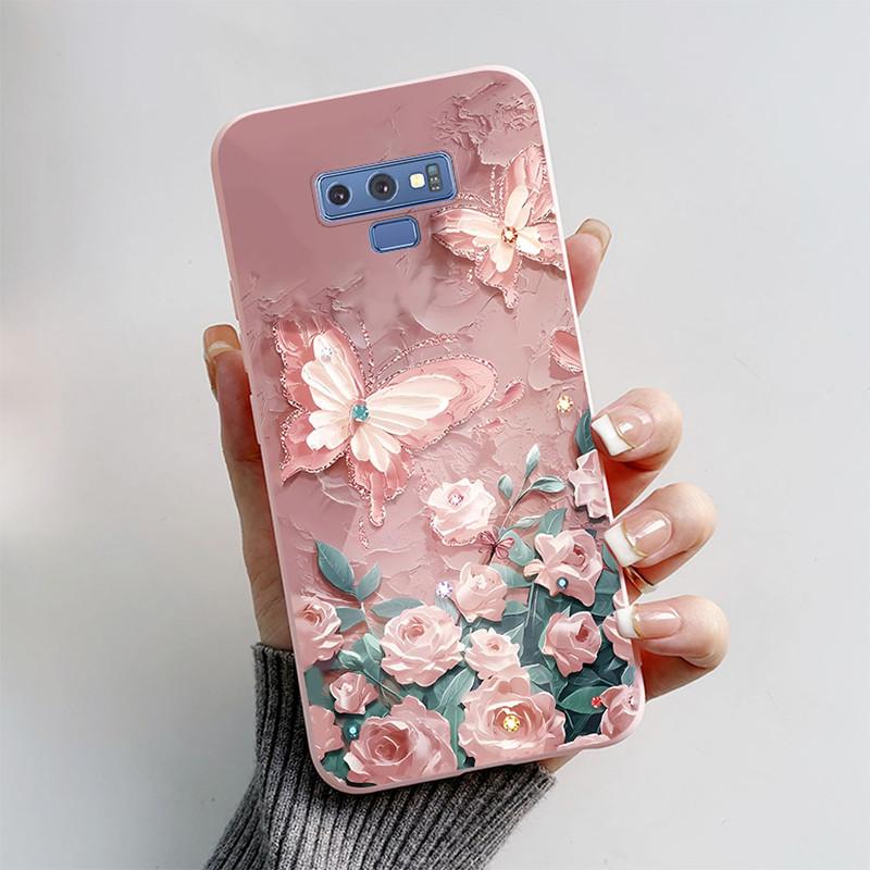 For Samsung Galaxy Note 9 Note 8 Phone Case Cute Butterfly Astronaut Pattern Soft Silicone Cover Funda For Samsung Note 8 9 Capa