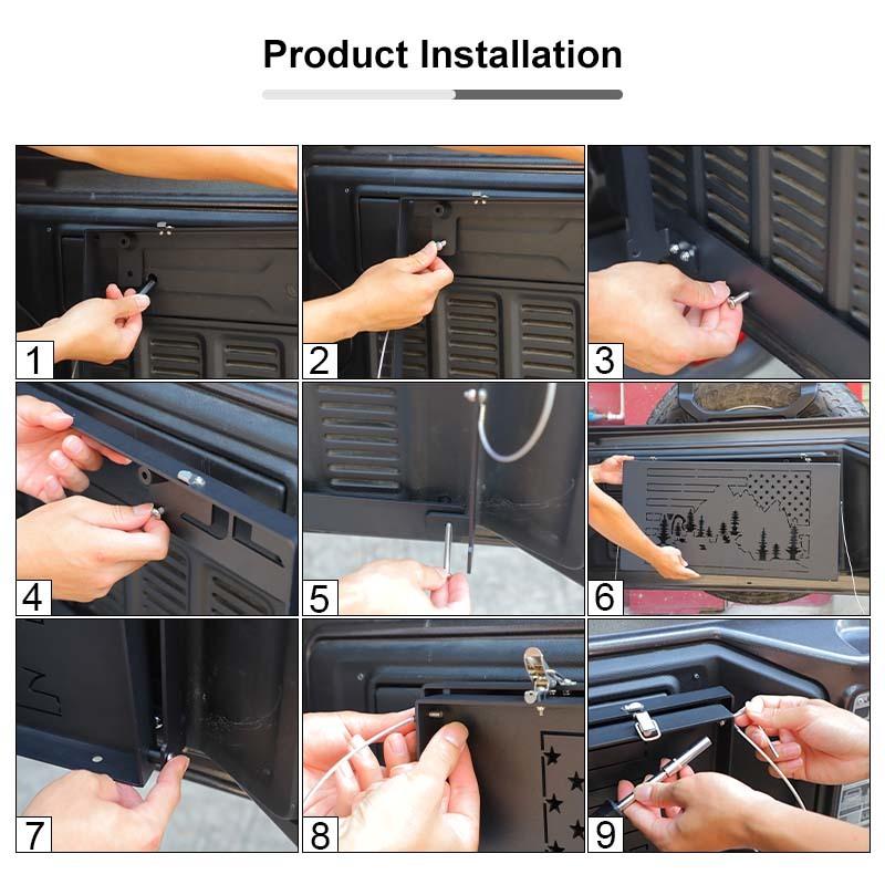 Автомобильная задняя дверь складного стола для хранения, кронштейн, полка для Jeep Wrangler JL 2018-2023, металлические автомобильные аксессуары