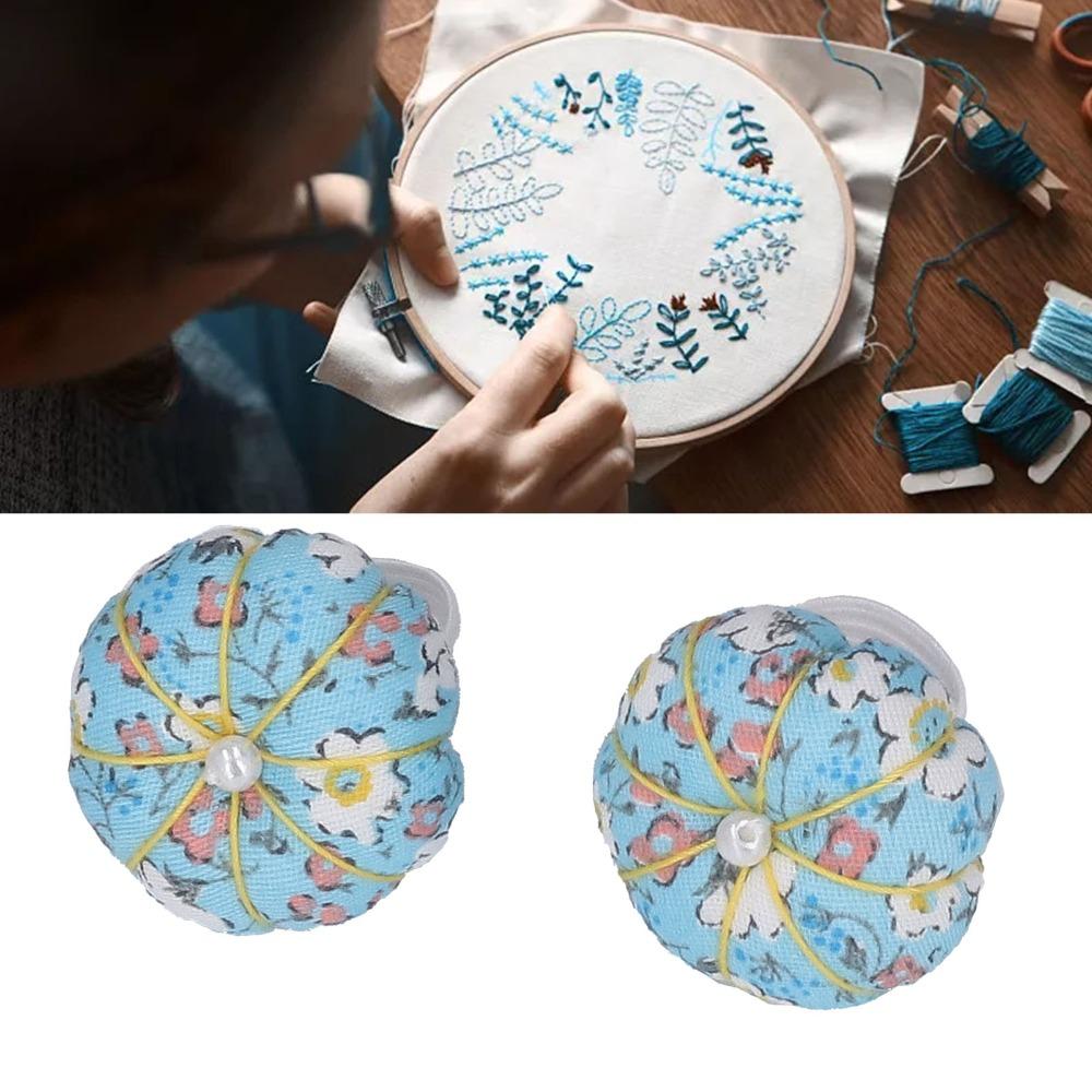 10pcs Light Weight Sewing Pin Cushion Pumpkin Shape Needlework Pin Cushion  For Sewing