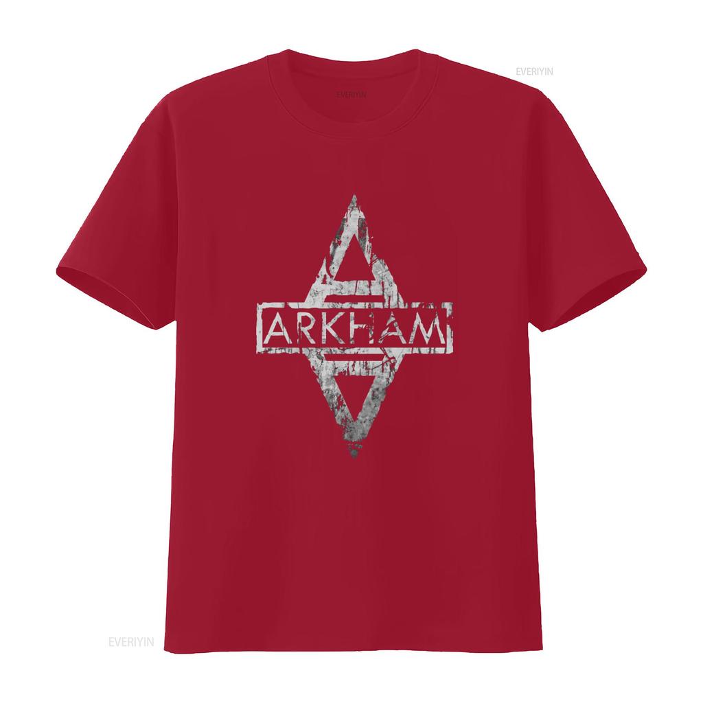 Футболка Arkham Asylum для мужчин PC06 винтажная стираная стильная мягкая повседневная немного мужская удобная одежда для дизайнера