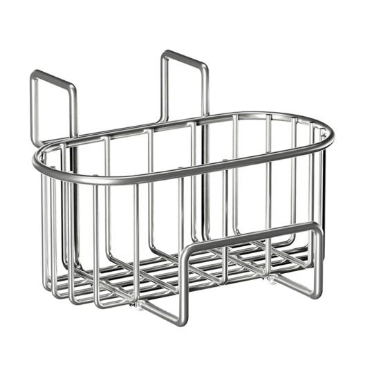 Держатель губки для кухонной мойки Подвижная полка для кухонной мойки Компактный размер Нержавеющая водонепроницаемая подвесная раковина Губка для раковины для раковин с двойной чашей