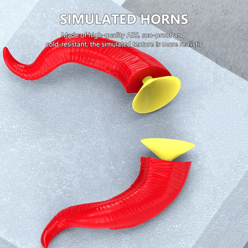 SEAMETAL Мотоциклетные шлемы Украшение в виде рогов дьявола Присоска Шлем для скутера велосипеда мотоцикла скейтбординга Декоративные аксессуары для шлема в виде коровьих рогов