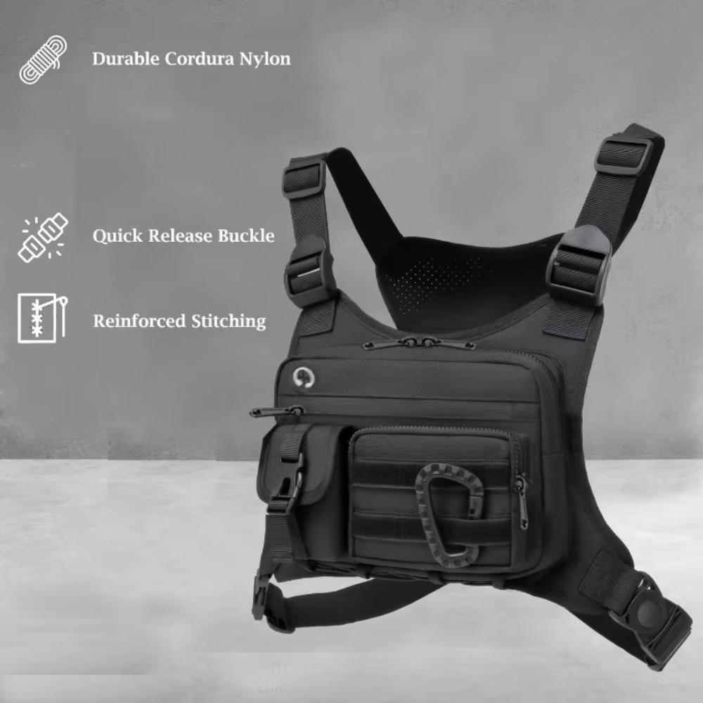 Adjustable Multi-functional Chest Bag Water Resistant Outdoor Chest Bag Sports Vest Bag Hiking
