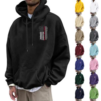 Мужская свободная толстовка с капюшоном с принтом, мужская повседневная модная спортивная толстовка