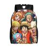 Рюкзак One Piece для мужчин и женщин, крутой студенческий, деловой, для повседневного ношения, с символикой Команды Соломенной Шляпы, сумка через плечо для ноутбука, прочный