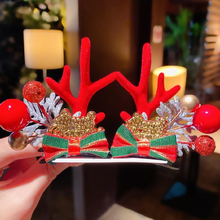 Christmas Hair Clips Antler Hair Pins Hair Accessories for Girls Toddlers Teens