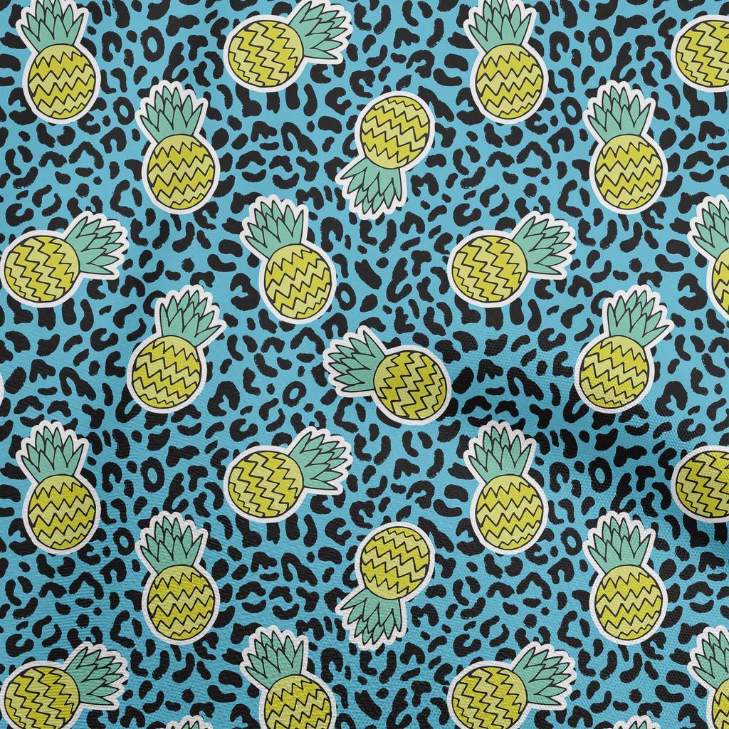 oneOone Cotton Poplin Light Blue Fabric Kawai Sewing Material Print Fabric By The Yard 42 Inch