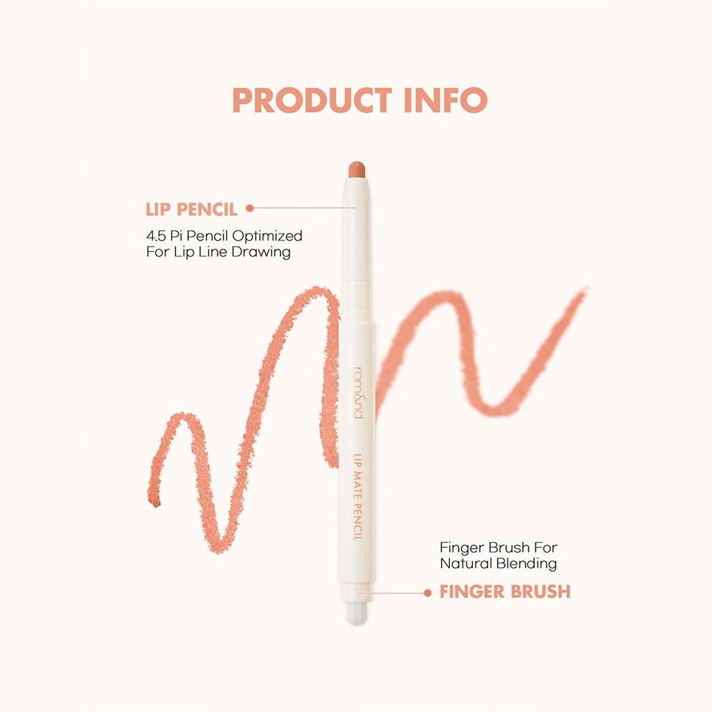 Rom&nd Romand  КАРАНДАШ ДЛЯ ГУБ LIP MATE 0.5г/0.02oz (6 вариантов цвета)