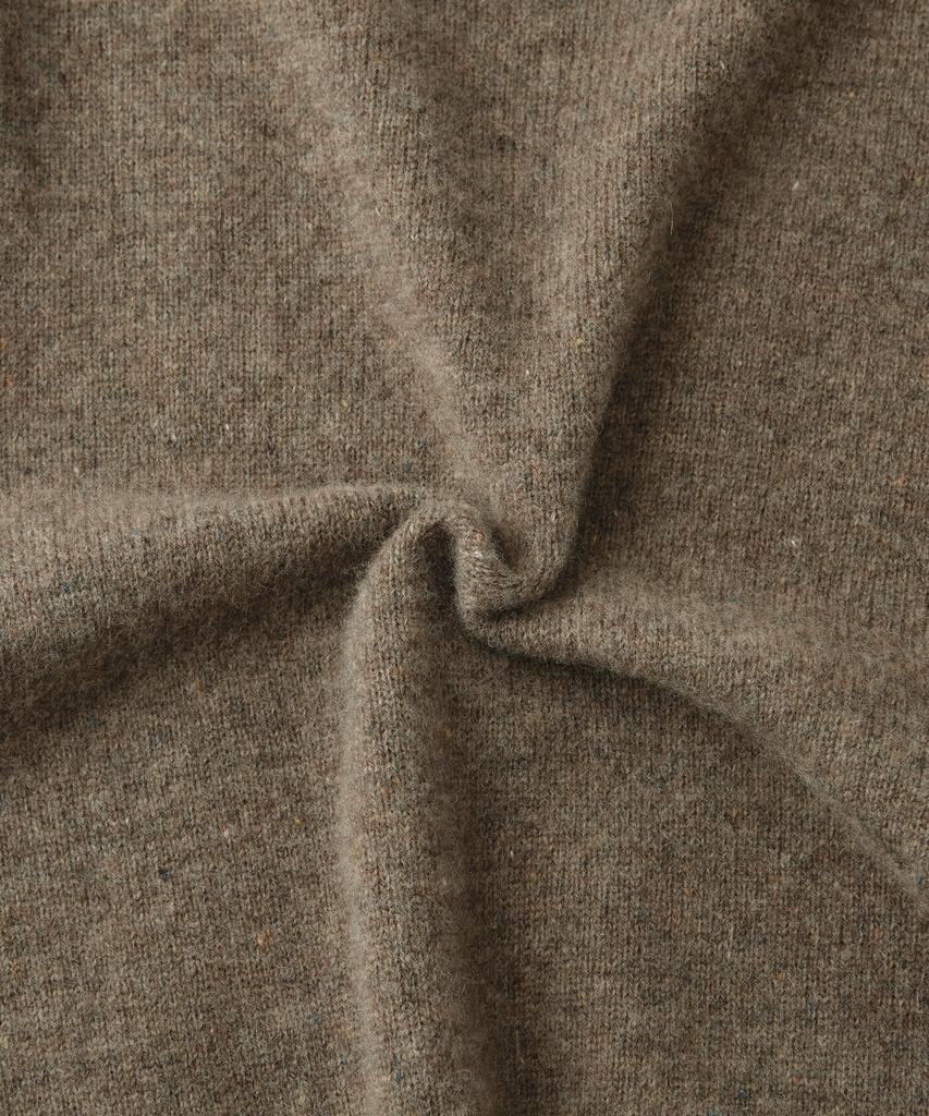 OUTSTANDING Pure Wool Wholegarment Knit_Melange Brown