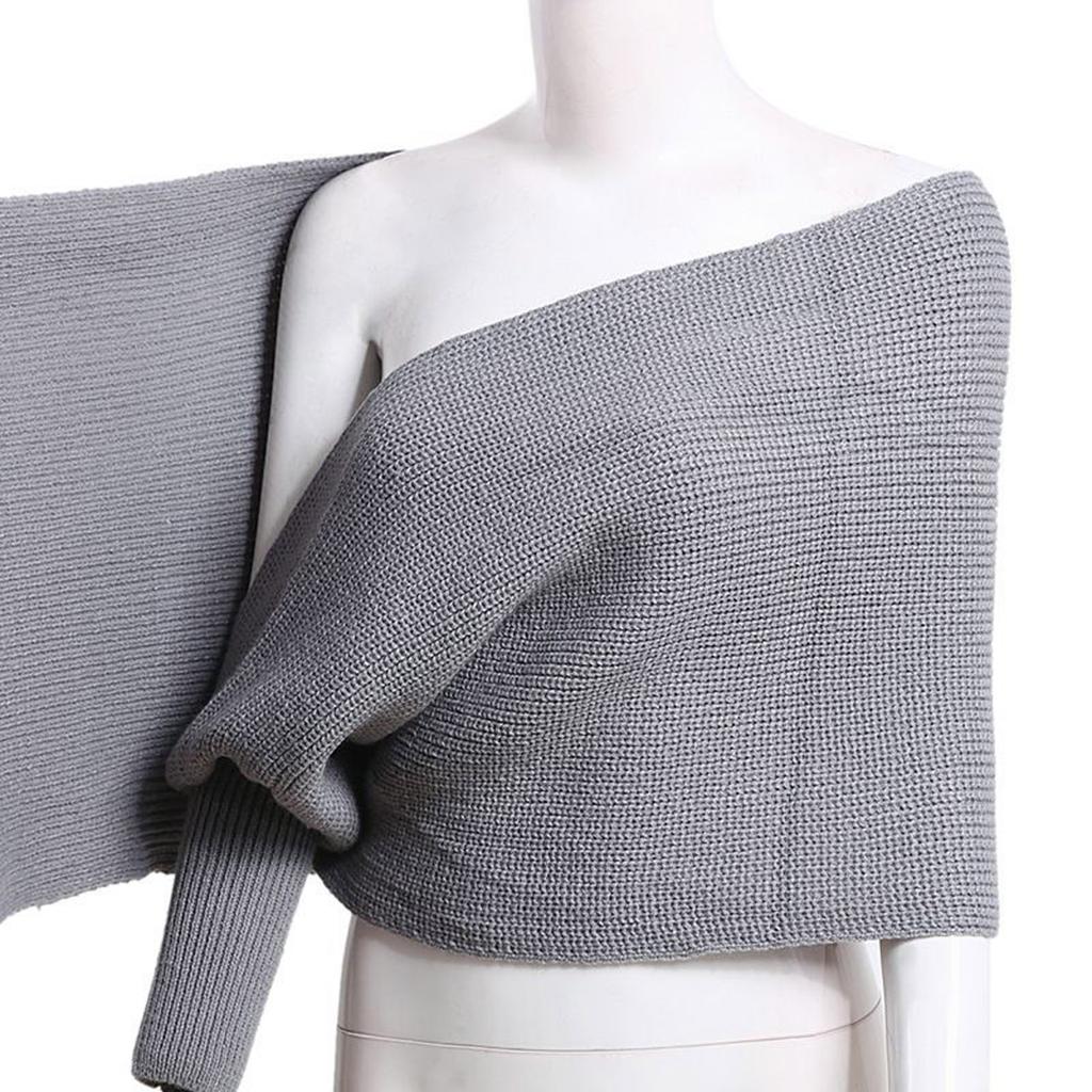 Женский Повседневный Однотонный Шарф с Рукавами Вязаный Крючком Длинный Мягкий Зимний Согревающий Шарф Многофункциональный Шаль