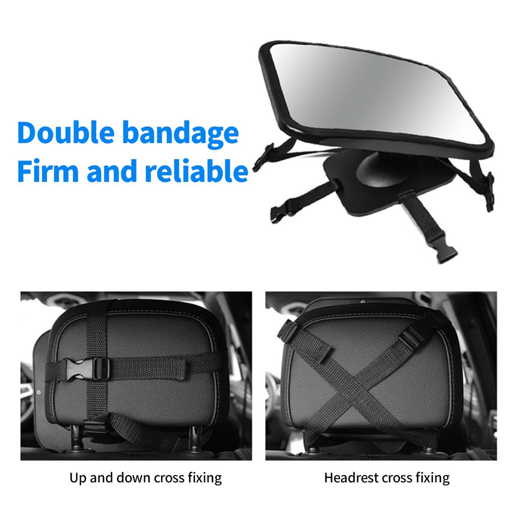 Baby Car Mirror with Light Remote Controller Acrylic Adjustable Baby Mirror for Car Observe Baby " S