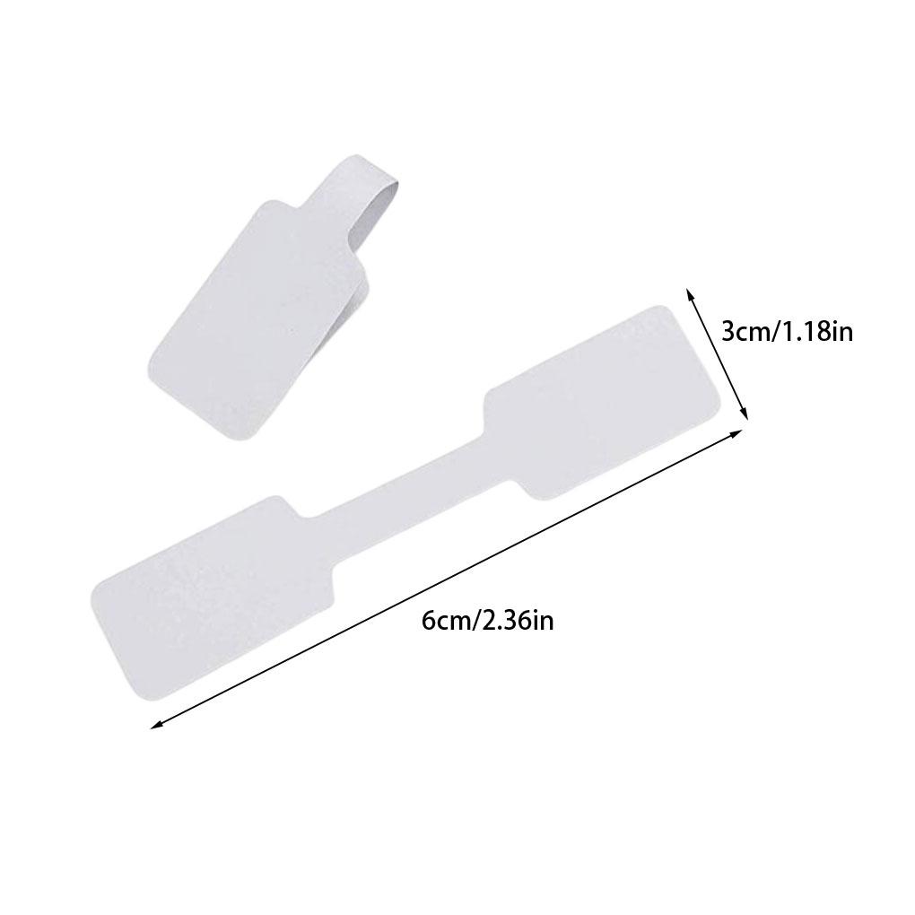 100Pcs Price Tags Jewelry Tag Portable Blank Label Square Heads Paper Sticker Jewelry Display Card Rectangle Labels for