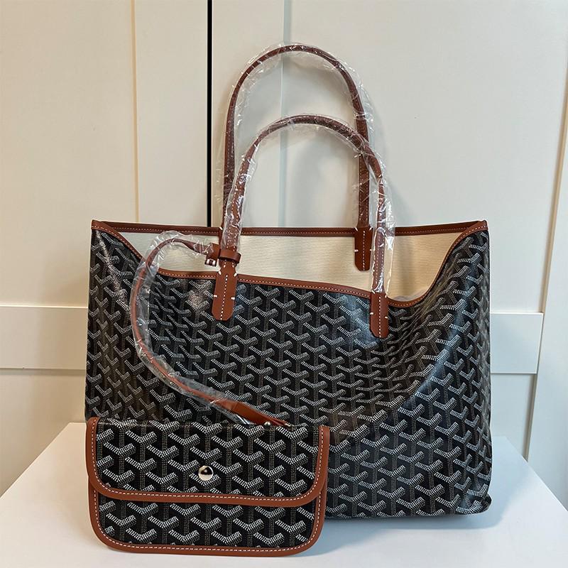 Женская сумка-тоут Goyard с принтом Y, большая, на плечо
