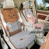 Winter Plush Car Seat Cushion - Cute Bear & Rabbit Design 2025 (Thick & Warm)