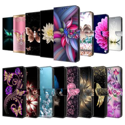 Чехол-кошелек с держателем для карт, чехол из искусственной кожи с цветочным принтом, подставка, ремешок на запястье, противоударный чехол для LG K22/K22 Plus/LG K51 K31 K71 K92 V60/LG Stylo 6