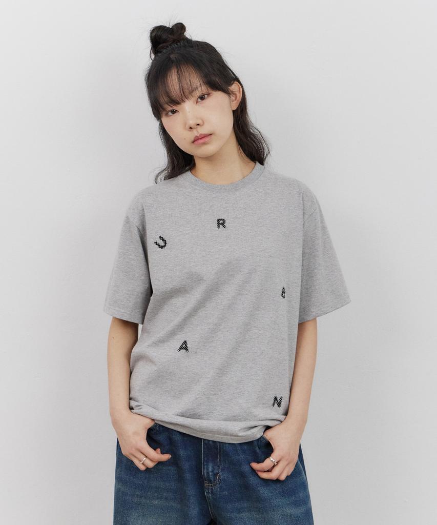 Футболка URBANSTOFF с логотипом в стиле "космос" (меланж)