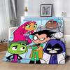 Teen Cartoon Printed Blanket Picnic Blankets Warm Blanket Soft and T-Titans Comfortable Blanket Home Travel Birthday Gift