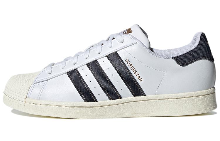 adidas Оригинальные унисекс кроссовки Superstar Белый/Синий GX5187