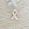White Funeral Ribbon Badge Brooch Awareness Black Bow Brooch Pin  Brooch Accessories