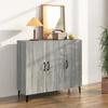 817463 vidaXL Buffet Sonoma Grey 90x34x80 Cm Engineered Wood
